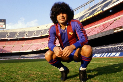 Download Diego Maradona Barcelona Stats Background