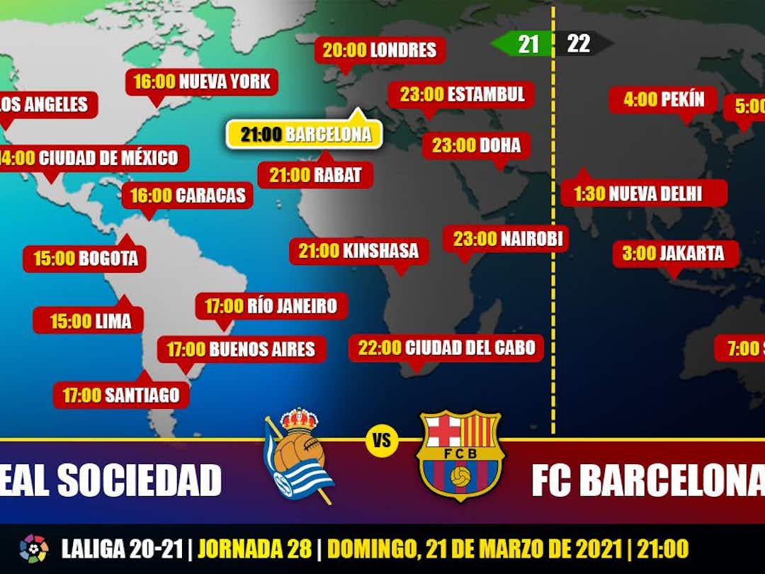 Real Sociedad vs FC Barcelona en TV: Cuándo y dónde ver el partido de LaLiga - OneFootball