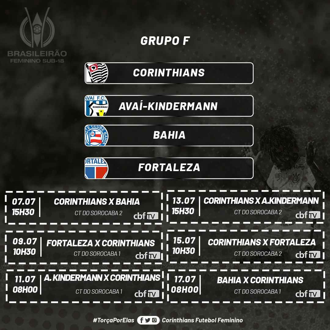 Corinthians conhece datas e horários do Campeonato Brasileiro Feminino