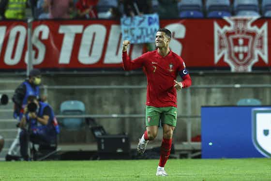 Article image:(Video) Cristiano Ronaldo heads home to complete his hat-trick for Portugal in World Cup qualifying