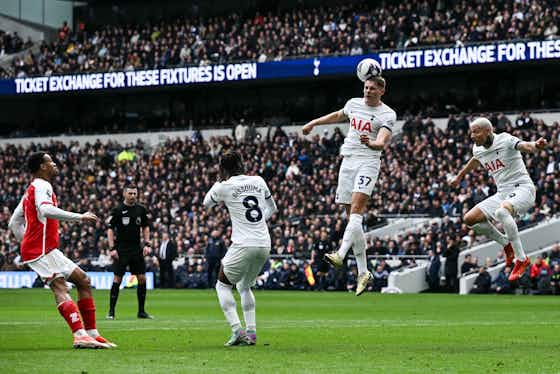 Article image:Romero Gets 8, Kulusevski With 7.5 | Tottenham Hotspur Players Rated In Derby Defeat Vs Arsenal