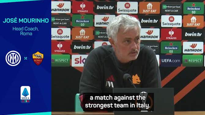 Anteprima immagine per Mourinho looks ahead to 'strongest' Inter after Slavia Prague victory