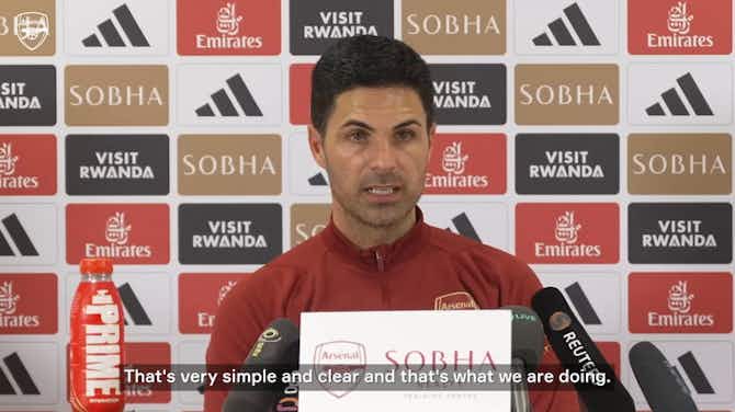 Preview image for Arteta on the impact of not being in control of the Premier League title race