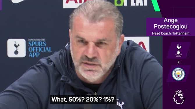 Anteprima immagine per Postecoglou 'doesn't care' if Tottenham fans want Man City to win