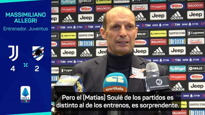 Imagen de vista previa para Allegri: "Estoy muy contento con Matías Soulé"