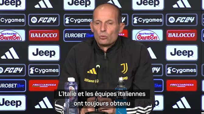 Image d'aperçu pour Juventus - Allegri : “Un objectif clair : être dans les 4 premiers pour retrouver la C1”