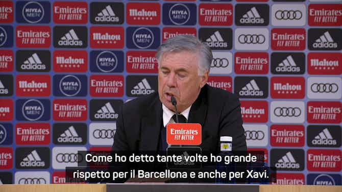 Anteprima immagine per Ancelotti accoglie Xavi: "Lui e il Barça hanno le qualità per risalire"