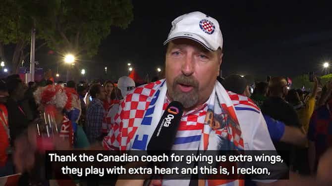 Pratinjau gambar untuk Croatia fans celebrate with Canada proud despite exit