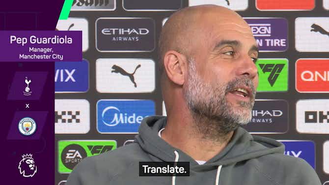 Anteprima immagine per Guardiola baffled by 'squeaky bum time'