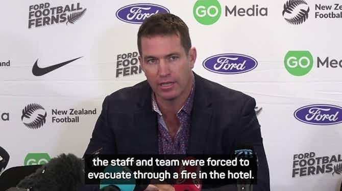 Pratinjau gambar untuk New Zealand increase security after arson attack at World Cup hotel