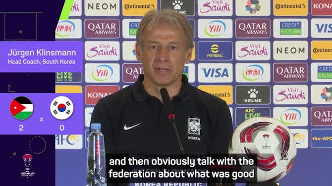 Anteprima immagine per Klinsmann vows to stay on as South Korea boss after shock Asian Cup exit