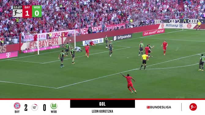 Anteprima immagine per Bayern de Munique - Wolfsburg 2 - 0 | GOL - Leon Goretzka