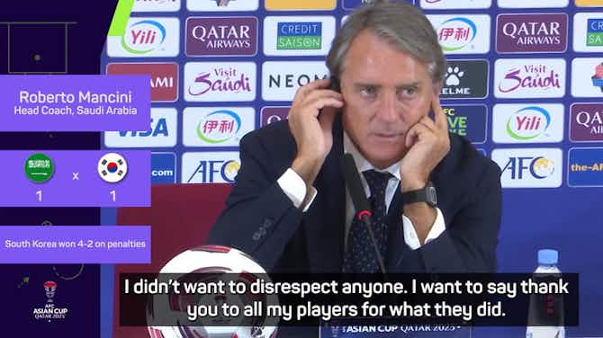 Anteprima immagine per Mancini apologises for early exit as Saudi Arabia lose on penalties