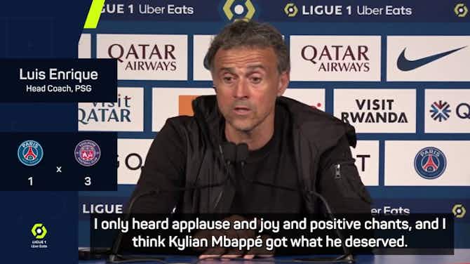 Image d'aperçu pour PSG boss happy with Mbappé's home send-off despite defeat