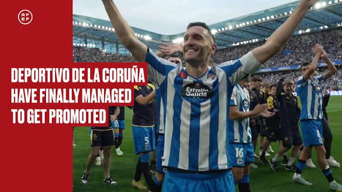 Image d'aperçu pour Deportivo get promoted from the Spanish third tier four years later