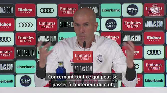 Image d'aperçu pour Real Madrid - Zidane "fatigué" de répondre aux questions sur Haaland