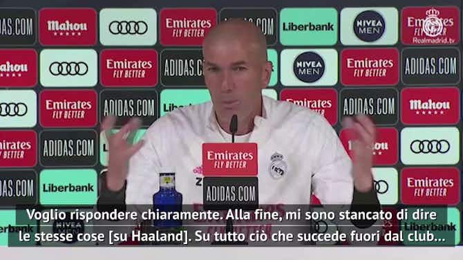 Anteprima immagine per Zidane: "Haaland? Sono stanco di parlarne"