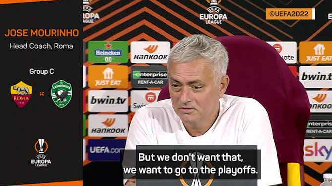 Pratinjau gambar untuk Roma and Mourinho fully aware what they must do in Ludogorets decider