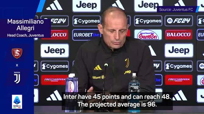 Preview image for Allegri analyses Juventus' race for the Scudetto