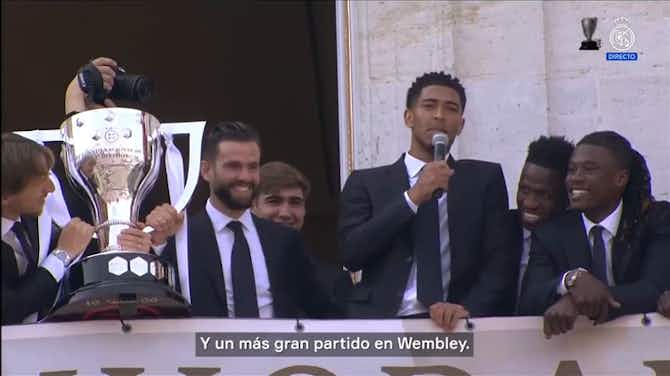 Image d'aperçu pour Las palabras de Bellingham en español durante las celebraciones del Real Madrid
