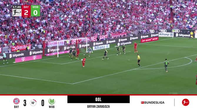 Anteprima immagine per Bayern de Munique - Wolfsburg 3 - 0 | GOL - Bryan Zaragoza