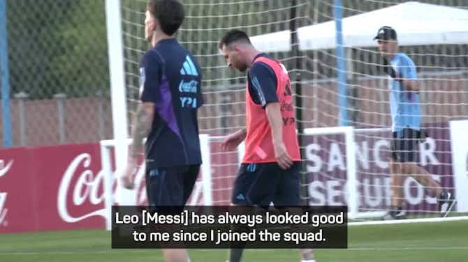 Pratinjau gambar untuk 'Really great' seeing Messi train with Argentina - Romero