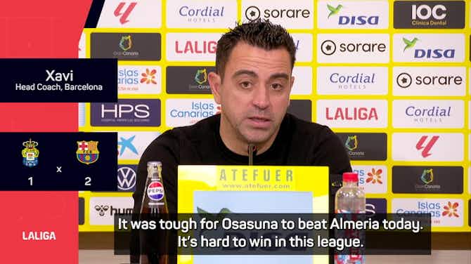 Preview image for Xavi defiant over Barca's title chances after late win at Las Palmas