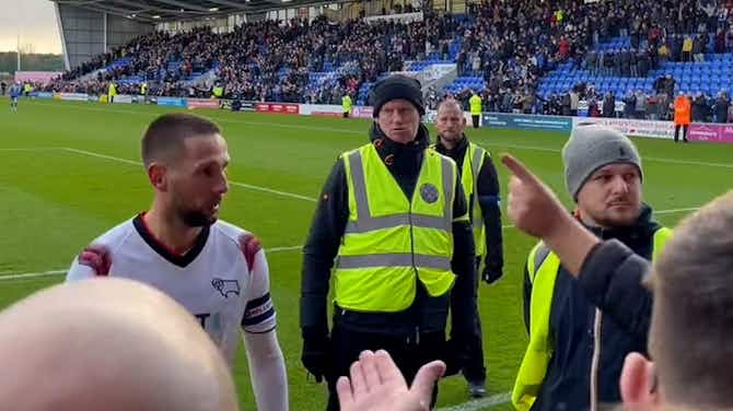 Preview image for Derby County player confronts angry fans after club’s loss: ‘I’m doing my best’