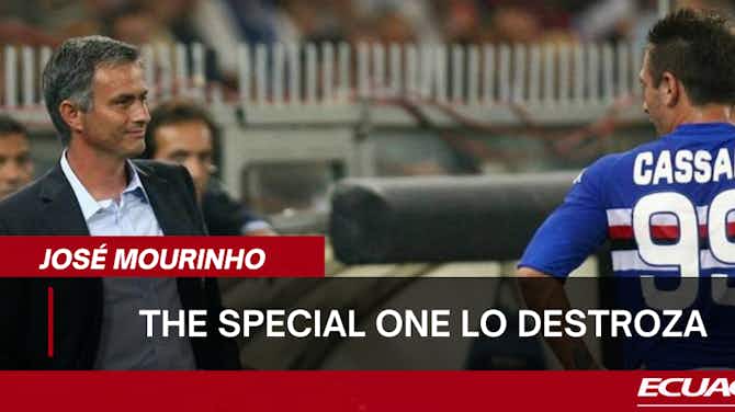 Imagen de vista previa para Mourinho a Cassano: "En Roma ganó una Supercoppa sin jugar, en Madrid es recordado por su chaqueta y en el Inter no ganó ni la Copa de Lombardía"