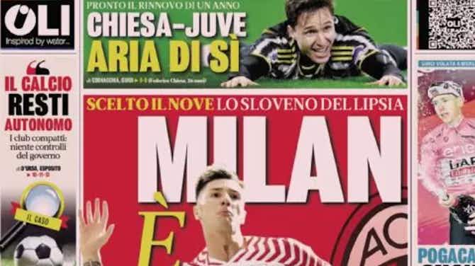 Preview image for Today’s Papers – Milan choose Sesko, Juve or Roma for Chiesa