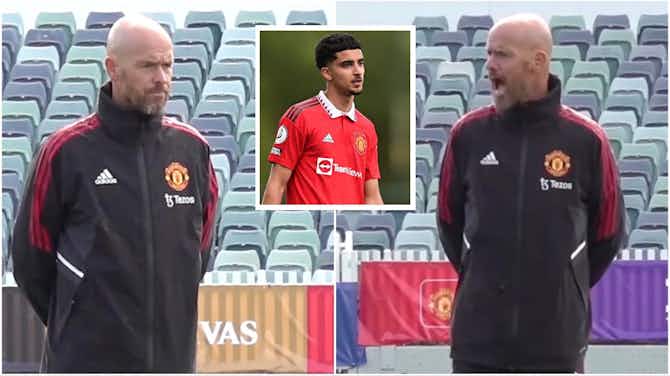 Preview image for Man Utd: Footage of Ten Hag re-emerges as club accept baffling fee for Zidane Iqbal