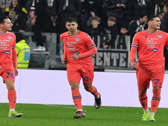 Imagen del artículo:Un gol de Lautaro Gianetti le dio la victoria a Udinese, ante Juventus de Carlos Alcaraz
