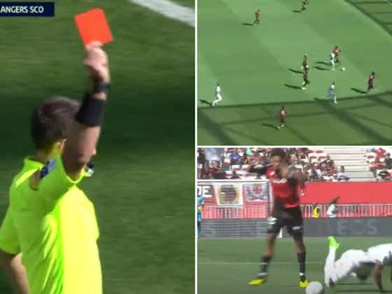 Article image:Fastest red card ever? Jean-Clair Todibo sent off after 9 seconds in Nice v Angers