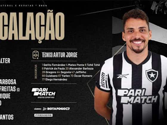 Imagem do artigo:Escalação definida: veja time do Botafogo para enfrentar o Flamengo neste domingo