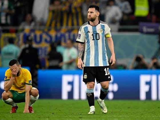 Imagem do artigo:Messi celebra a partida de número mil, mas já projeta confronto contra a Holanda: “Neste ponto, a Copa do Mundo fica ainda mais difícil”.