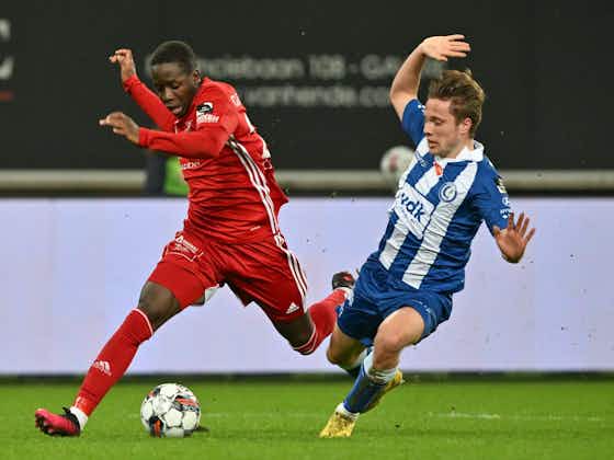 Article image:PSG loanee Djeidi Gassama showing his dribbling skills in Eupen