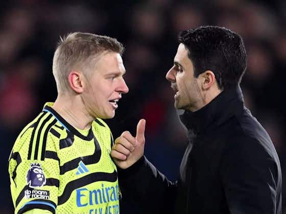 Article image:Arteta reacts to Zinchenko and White clash as Arsenal beat Nottingham Forest