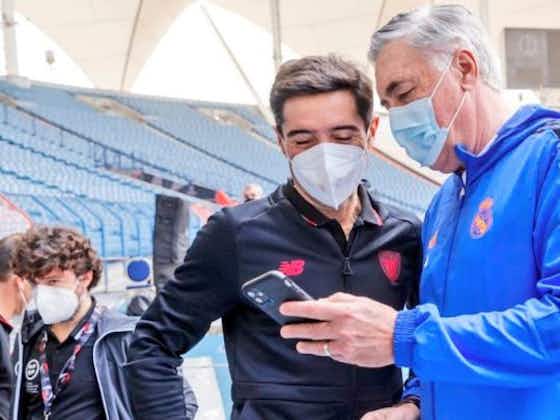 Article image:Carlo Ancelotti and Marcelino reminisced about their playing days ahead of Sunday’s Supercopa de Espana final