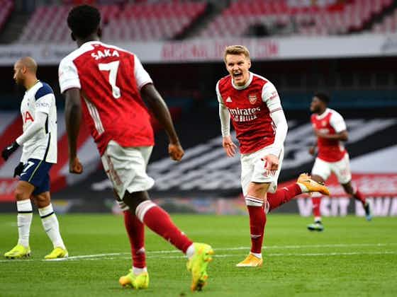 Article image:Video: Odegaard mirrors Cristiano Ronaldo to level for Arsenal