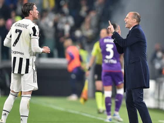 Immagine dell'articolo:Vlahovic thanks Allegri for turning him from a boy into a man