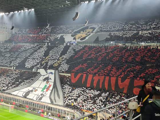 Article image:Photo: Curva Sud reveal tifo mocking Inter before the derby