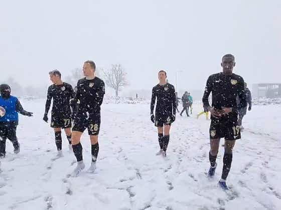 Imagem do artigo:Na Letônia, time de ex-Palmeiras, artilheiro da Copinha, joga ‘futebol de neve’