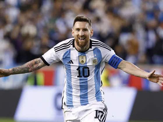 Imagem do artigo:Messi ultrapassa Maradona e fica a um gol de ser o maior artilheiro da Argentina em Copas