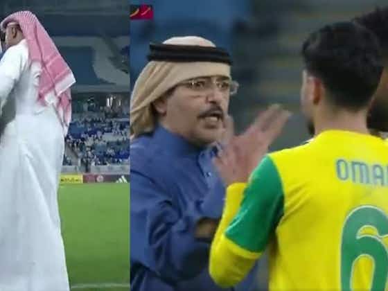 Imagen del artículo:Presidente de equipo qatarí invade la cancha para reclamar un penal al árbitro, ¿qué le hizo?