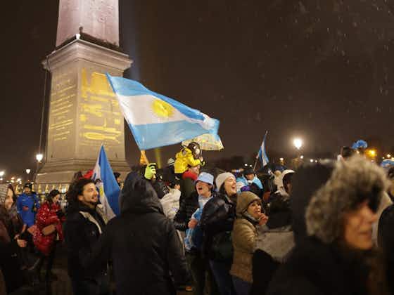 Imagem do artigo:Argentinos festejam em Paris após título mundial sobre a França