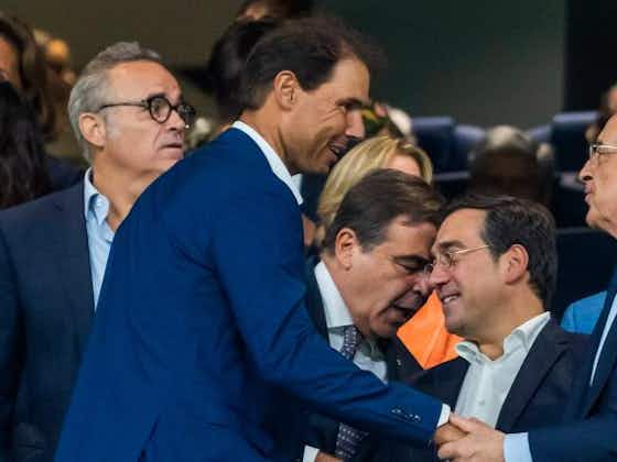 Article image:Real Madrid - Barça : quand Rafael Nadal exulte dans la tribune de Bernabeu