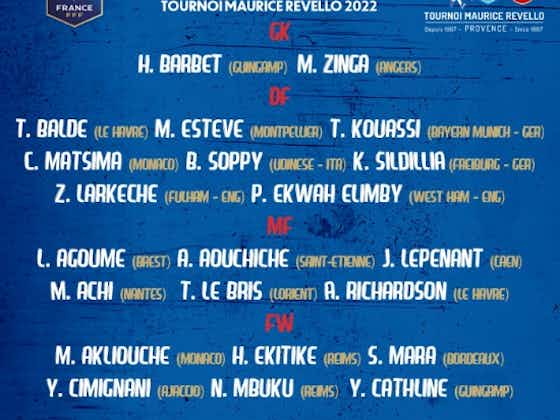 Imagen del artículo:Bernard Diomède entregó la lista de Francia U20 para el torneo Maurice-Revello