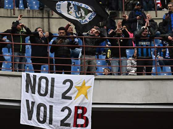 Immagine dell'articolo:Inter, tifosi ancora in clima derby: striscione e ‘Pioli is on fire’ intonato da tutto San Siro – FOTO