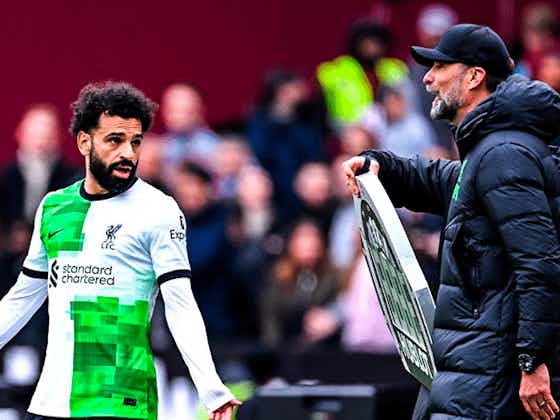 Imagem do artigo:¿Quiebre en el camarín? Salah y Klopp protagonizan tenso cruce en empate de Liverpool