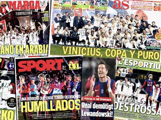 Artikelbild:Pressestimmen zum Clásico: „Real Madrid zerstört lächerliches Barça“